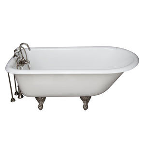 Brocton 65″ Cast Iron Roll Top Tub Kit – Polished Nickel Accessories