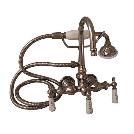 Brocton 65″ Cast Iron Roll Top Tub Kit – Polished Nickel Accessories