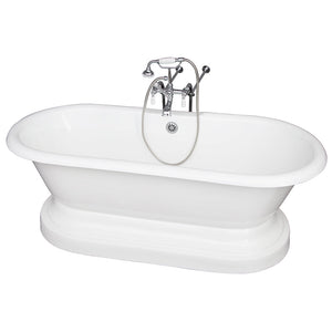 Duet 67″ Cast Iron Double Roll Top Kit – Polished Chrome Accessories