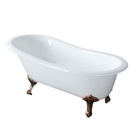 Halifax 61" Cast Iron Slipper Tub