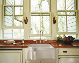 Carmon 24″ Single Bowl Fire Clay Apron-Front Sink