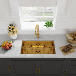 Fabyan 32" Single Bowl Gold Stainless Kitchen Sink