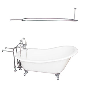 Griffin 61″ Cast Iron Slipper Tub Kit – Polished Chrome Accessories