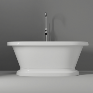Carrie 57" Acrylic Double Roll Top Tub on Base