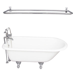 Beecher 60″ Cast Iron Roll Top Tub Kit – Polished Chrome Accessories