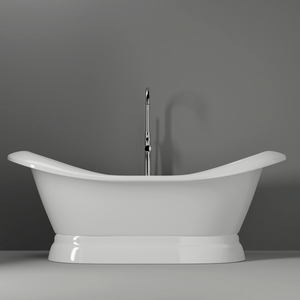 Marshall 72" Cast Iron Double Slipper Tub on Base