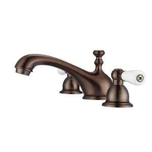 Marsala Widespread Lavatory Faucet with Porcelain Lever Handles