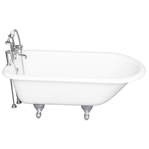 Beecher 60″ Cast Iron Roll Top Tub Kit – Polished Chrome Accessories