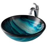 Lenova GV31 Above Counter Colored Glass Vessel Bath Sink