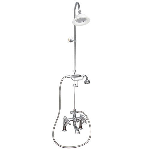 Tub Filler with Diverter Hand-Held Shower and Riser