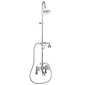 Tub Filler with Diverter Hand-Held Shower and Riser