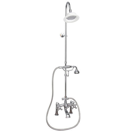 Tub Filler with Diverter Hand-Held Shower and Riser