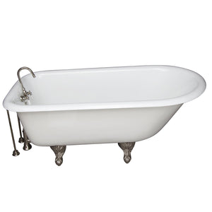 Bartlett 60" Cast Iron Roll Top Tub Kit-Polished Nickel Accessories
