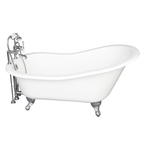Griffin 61″ Cast Iron Slipper Tub Kit – Polished Chrome Accessories
