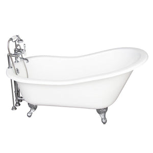 Griffin 61″ Cast Iron Slipper Tub Kit – Polished Chrome Accessories