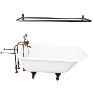 Bartlett 60″ Cast Iron Roll Top Tub Kit – Oil Rubbed Bronze Accessories