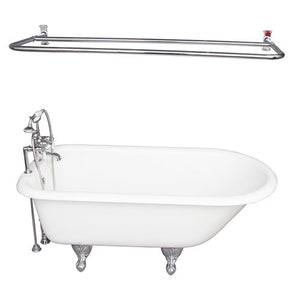 Cadmus 67″ Cast Iron Roll Top Tub Kit – Polished Chrome Accessories