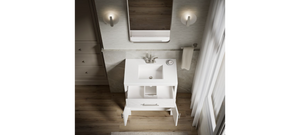 KOHLER Accra 30in. Single Sink Freestanding White Bath Vanity with Pure White Quartz Top Assembled R35898-ASB-0