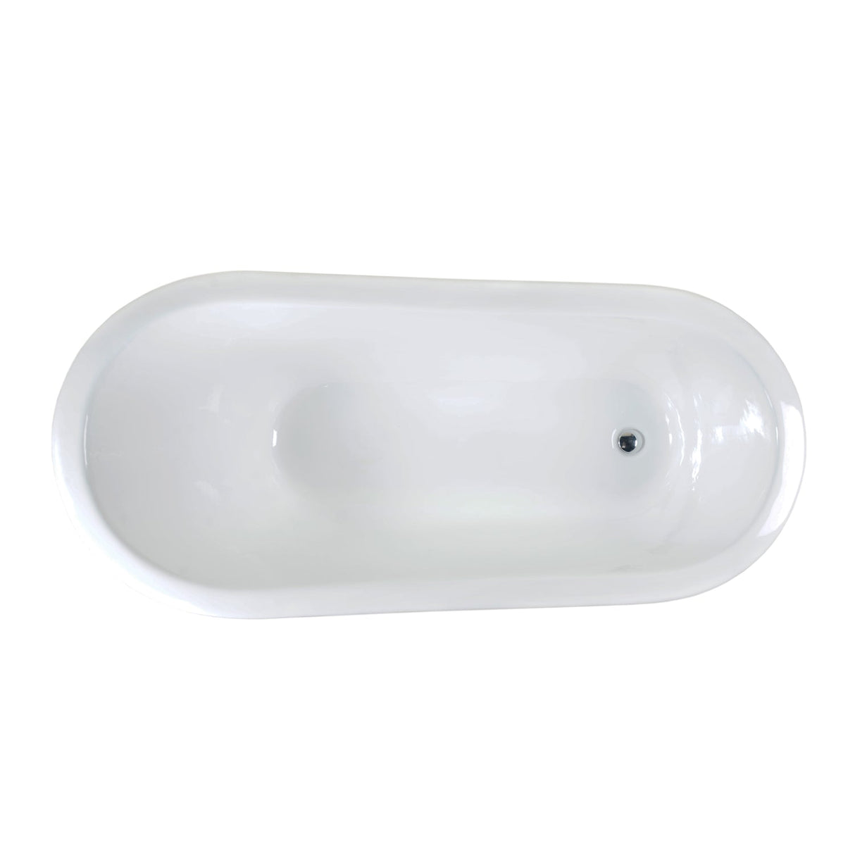 India 67" Cast Iron Slipper Tub