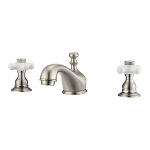 Marsala Widespread Lavatory Faucet with Porcelain Cross Handles