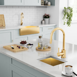 Adelphia Single Bowl Gold Stainless Apron-Front Sink
