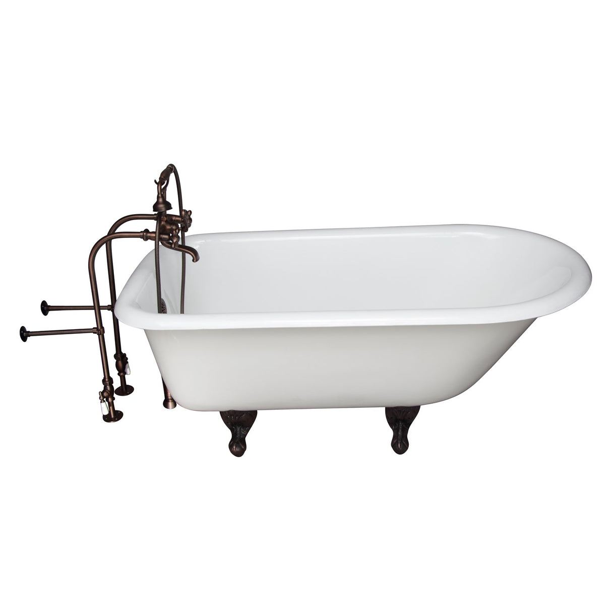 Bartlett 60" Cast Iron Roll Top Tub Kit-Oil Rubbed Bronze Accessories