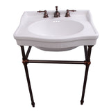 Cali 24" Console Sink with Brass Stand