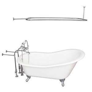 Griffin 61″ Cast Iron Slipper Tub Kit – Polished Chrome Accessories