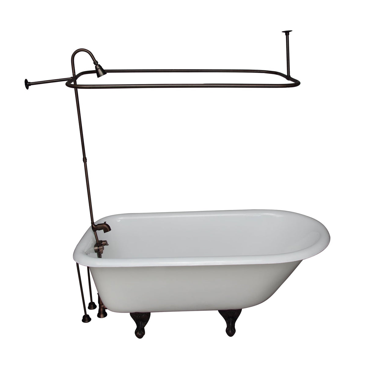 Brocton 65″ Cast Iron Roll Top Tub Kit – Oil Rubbed Bronze Accessories