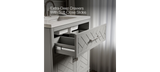 KOHLER Accra 30in. Single Sink Freestanding Atmos Grey Bath Vanity with Bianco Bella Quartz Top Assembled R35898-ASB-AGA
