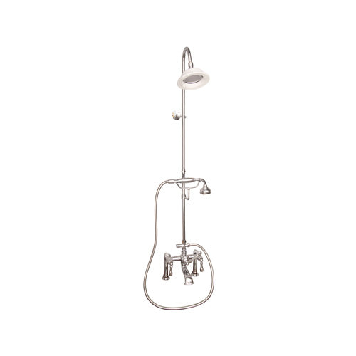 Tub Filler with Diverter Hand-Held Shower and Riser
