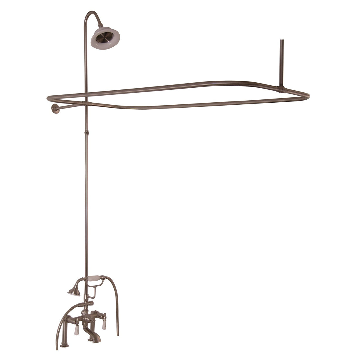 Beecher 60″ Cast Iron Roll Top Tub Kit – Brushed Nickel Accessories