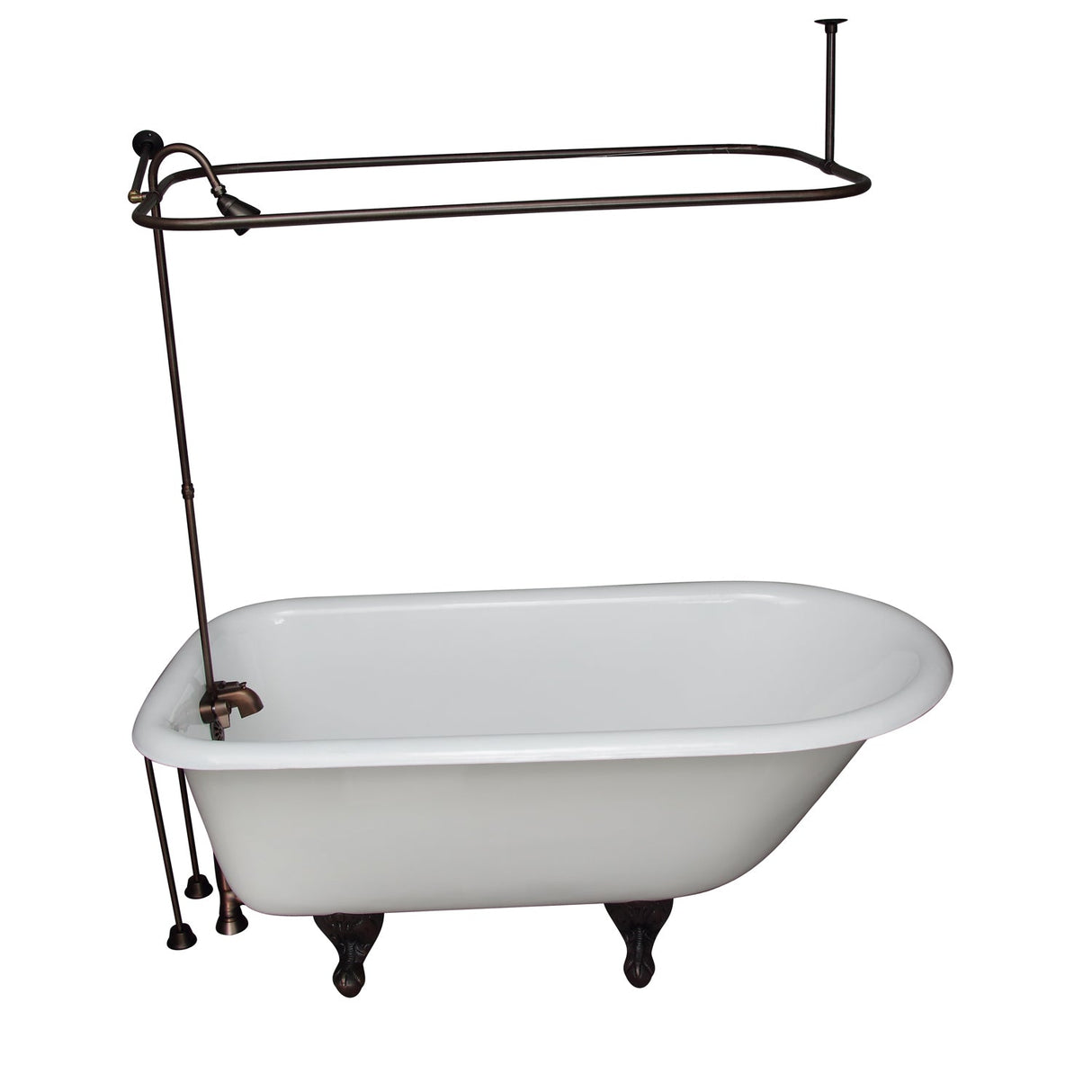 Brocton 65″ Cast Iron Roll Top Tub Kit – Oil Rubbed Bronze Accessories