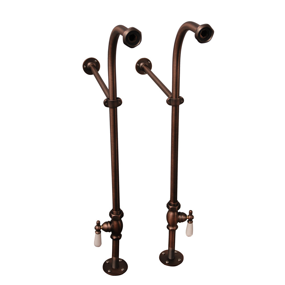 Isadora 67″ Acrylic Slipper Tub Kit in White – Oil Rubbed Bronze Accessories
