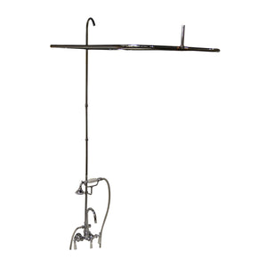 Andover 60″ Acrylic Roll Top Tub Kit in Bisque – Polished Chrome Accessories