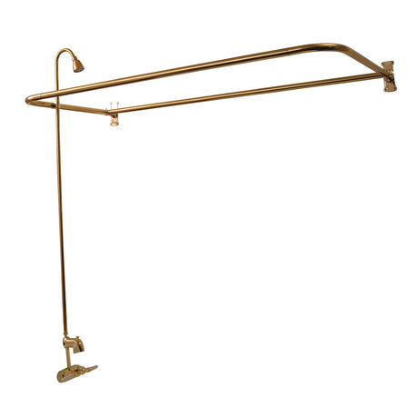 Brocton 65″ Cast Iron Roll Top Tub Kit – Polished Brass Accessories