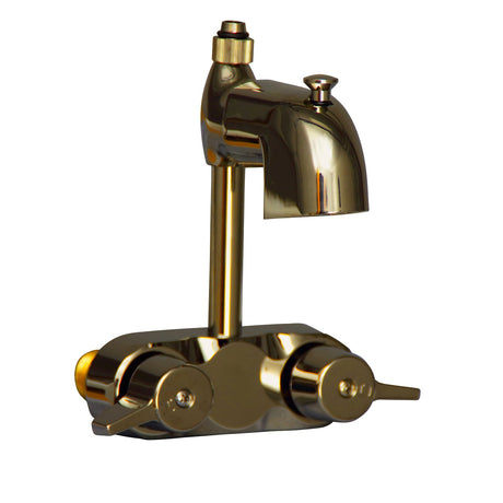 Bartlett 60" Cast Iron Roll Top Tub Kit-Polished Brass Accessories