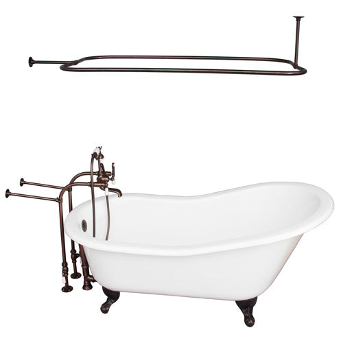 Icarus 67″ Cast Iron Slipper Tub Kit – Oil Rubbed Bronze Accessories