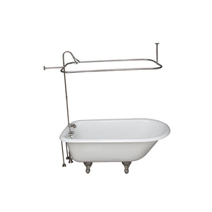 Antonio 55" Cast Iron Roll Top Tub Kit-Polished Nickel Accessories