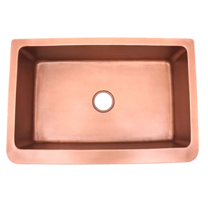 Sunflower Single Bowl Copper Apron-Front Sink – 30″