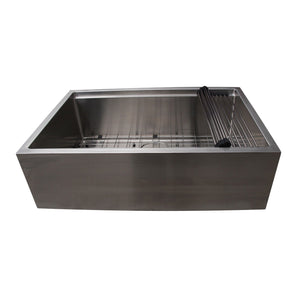 Bailey Stainless Steel Apron-Front Sink with Ledge