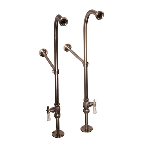 Estelle 60″ Acrylic Slipper Tub Kit in Bisque – Brushed Nickel Accessories
