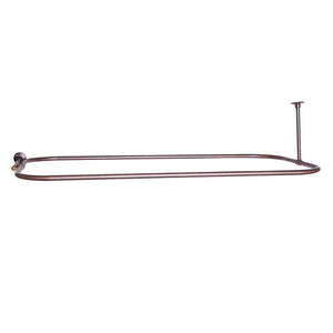 24" Rectangular Shower Rod with Supports
