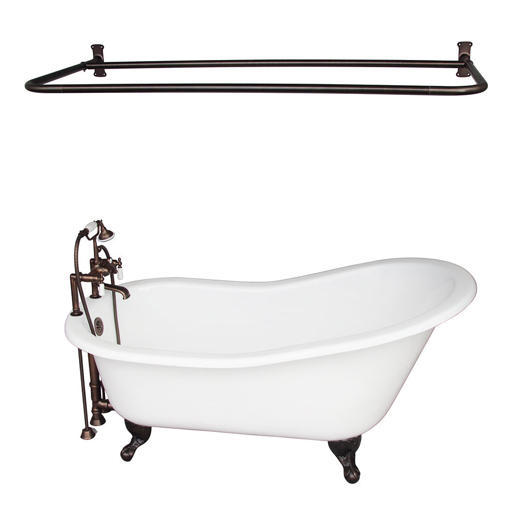 Griffin 61″ Cast Iron Slipper Tub Kit – Oil Rubbed Bronze Accessories