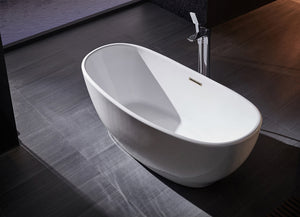 Mystique 59" Acrylic Double Slipper Tub with Integral Drain