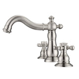 Aldora Widespread Lavatory Faucet with Button Cross Handles