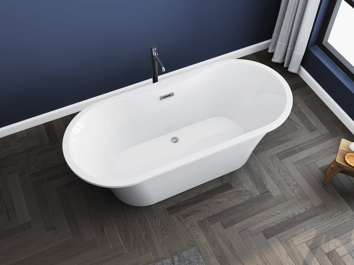 Nouri 66" Acrylic Freestanding Tub with Integral Drain