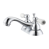 Donata 4" Centerset Lavatory Faucet with Porcelain Lever Handles