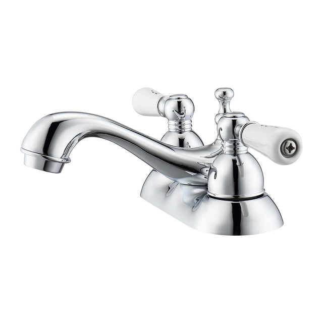 Donata 4" Centerset Lavatory Faucet with Porcelain Lever Handles