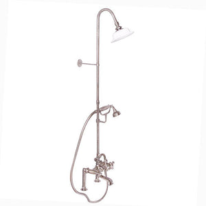 Tub Filler with Diverter Hand-Held Shower and Riser